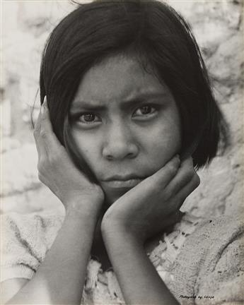 DOROTHEA LANGE (1895-1965) Daughter of Mexican Field Laborer, Near Chandler, Arizona. 1937.                                                      